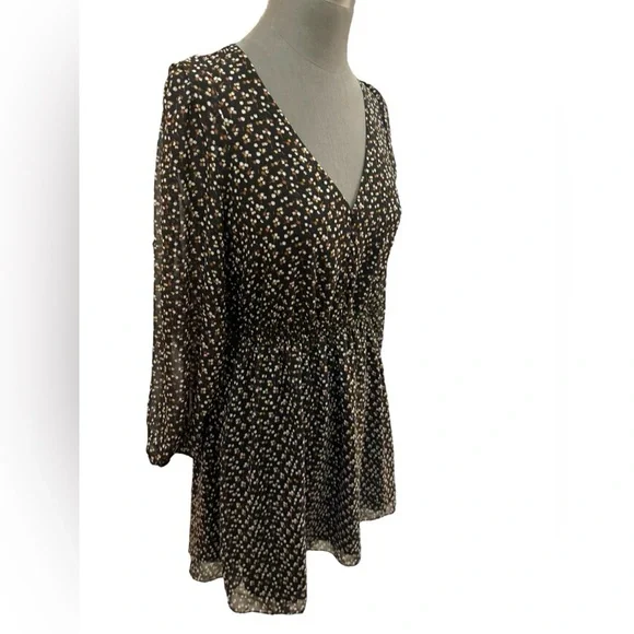 Madewell Georgette Ditsy Floral Mini Dress Button Front S - Picture 5 of 15